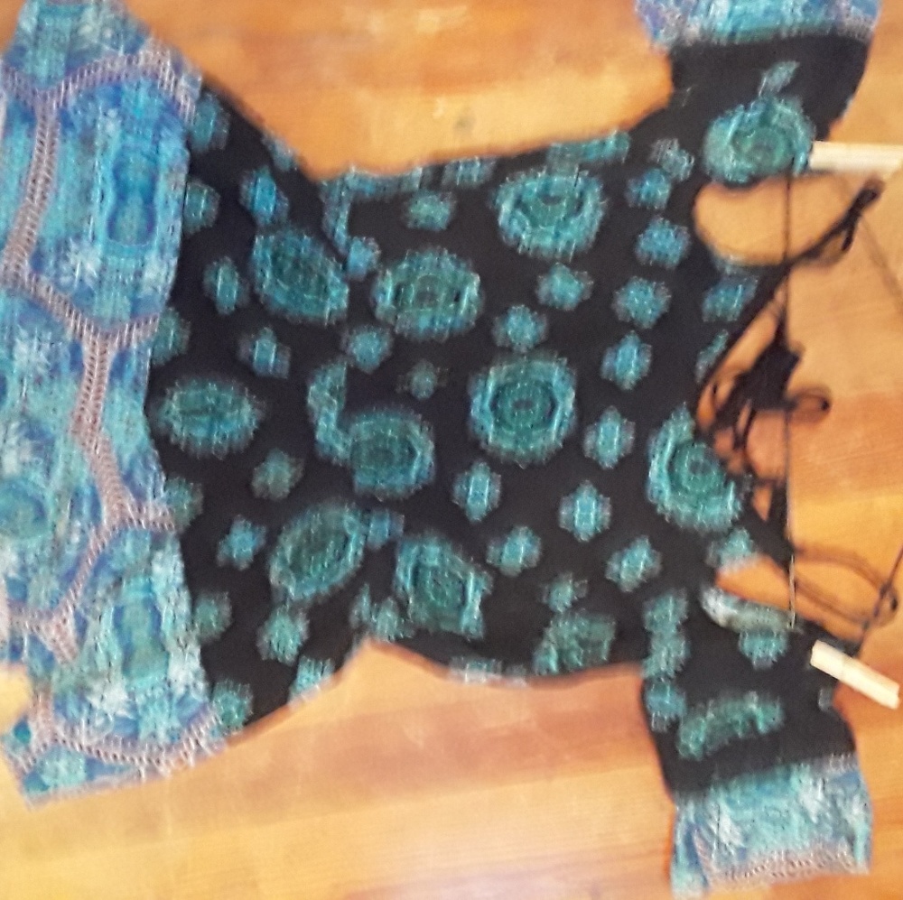 Mossimo black and blue printed romper